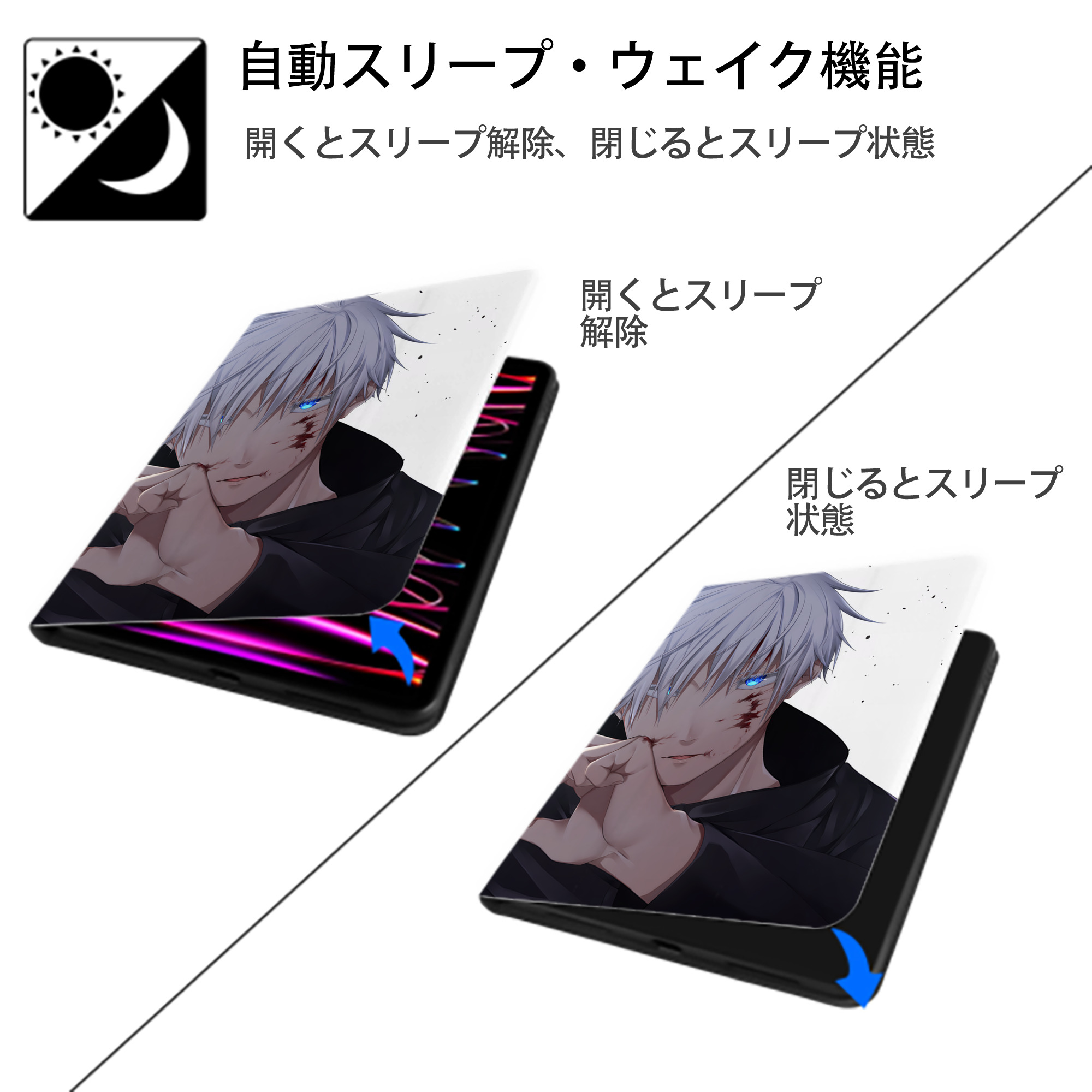 SPY×FAMILY间谍家家酒 IPad ケース ペン収納付き 三つ折りスタンド PUレザー×シリコン 対応機種9.5/10.5/10.9インチ