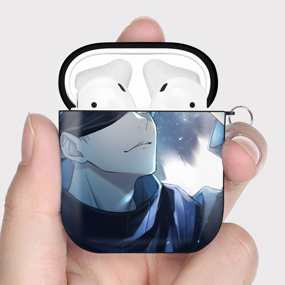 （画像用） SPY×FAMILY间谍家家酒 AirPods 第2世代保護ケース ハードシェル ブラック 耐衝撃・防指紋・カラビナ付き