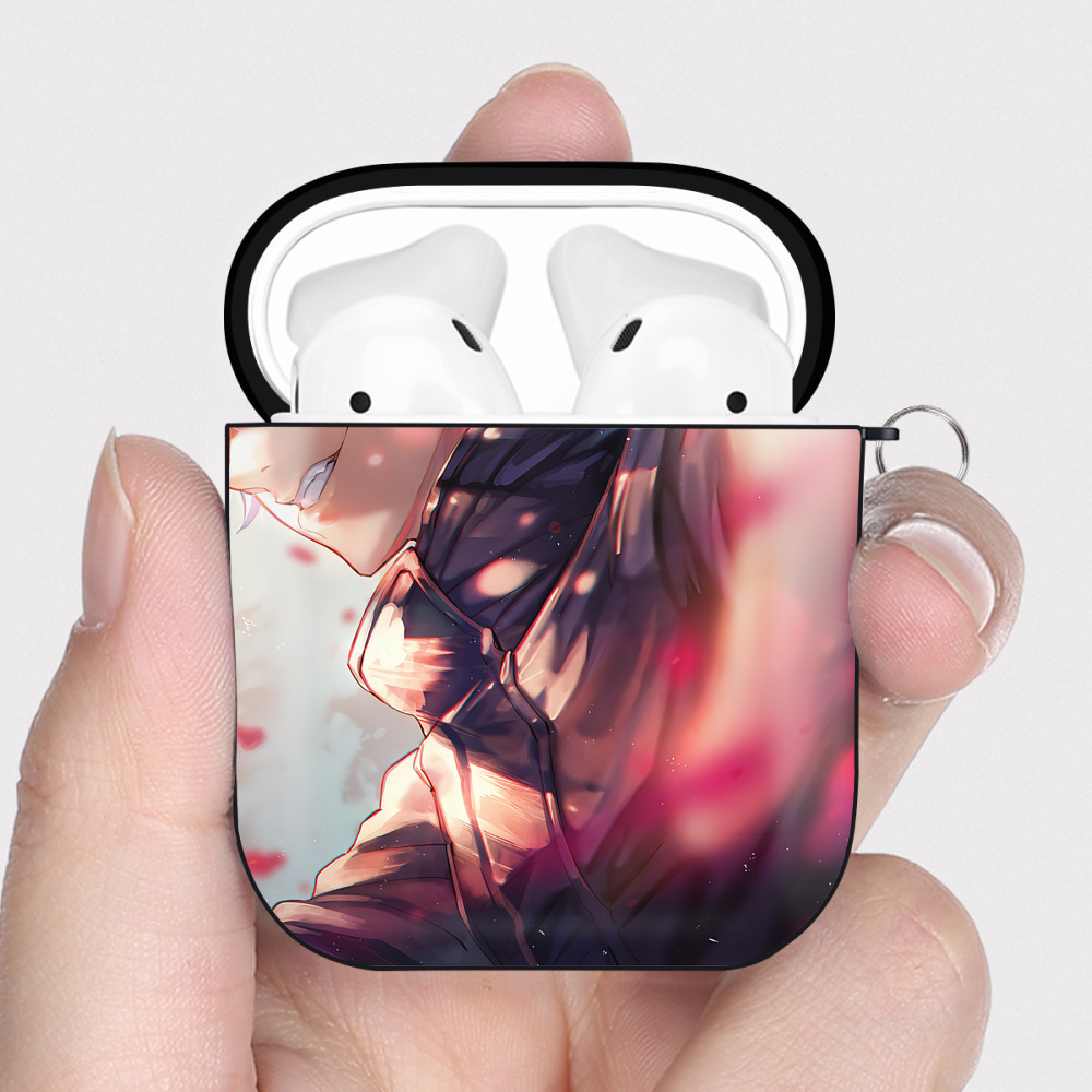 （画像用） SPY×FAMILY间谍家家酒 AirPods 第2世代保護ケース ハードシェル ブラック 耐衝撃・防指紋・カラビナ付き