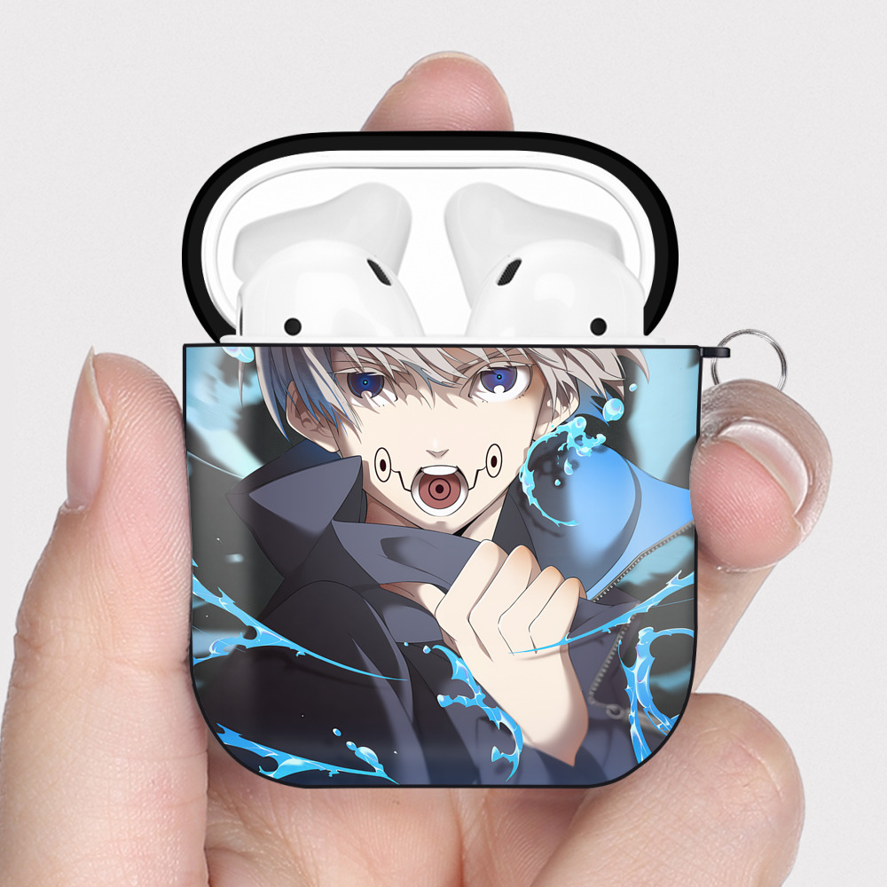 （画像用） SPY×FAMILY间谍家家酒 AirPods 第2世代保護ケース ハードシェル ブラック 耐衝撃・防指紋・カラビナ付き