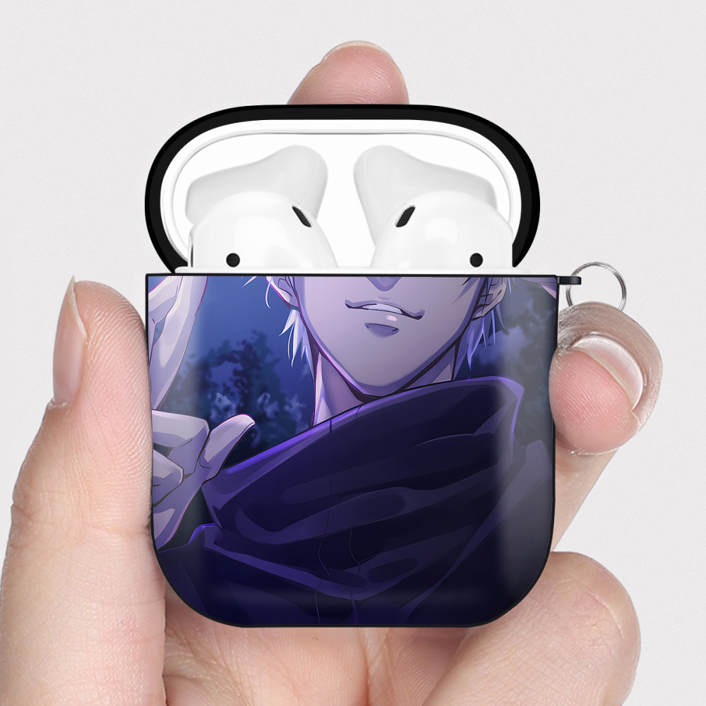 （画像用） SPY×FAMILY间谍家家酒 AirPods 第2世代保護ケース ハードシェル ブラック 耐衝撃・防指紋・カラビナ付き