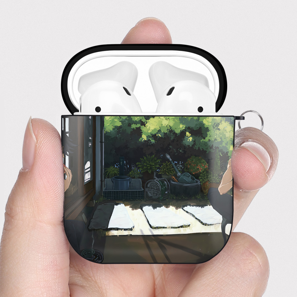 （画像用） SPY×FAMILY间谍家家酒 AirPods 第2世代保護ケース ハードシェル ブラック 耐衝撃・防指紋・カラビナ付き