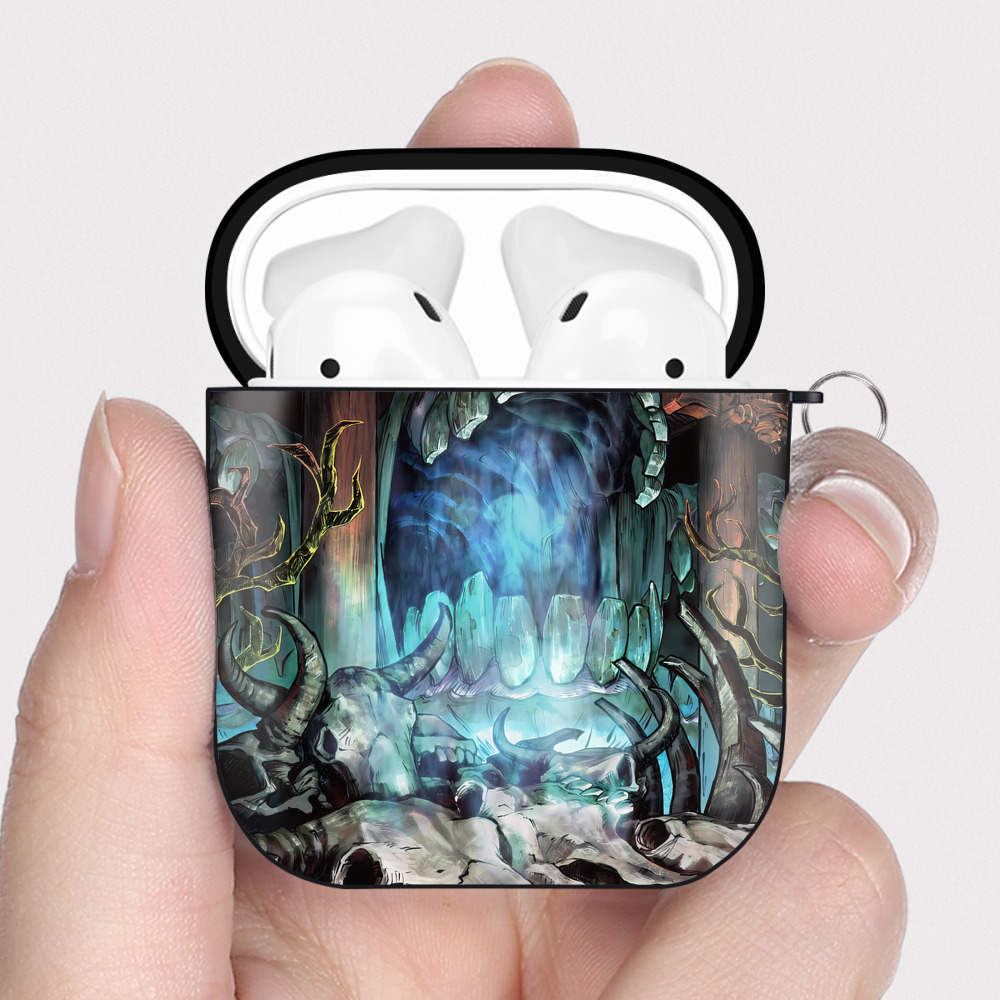 （画像用） SPY×FAMILY间谍家家酒 AirPods 第2世代保護ケース ハードシェル ブラック 耐衝撃・防指紋・カラビナ付き