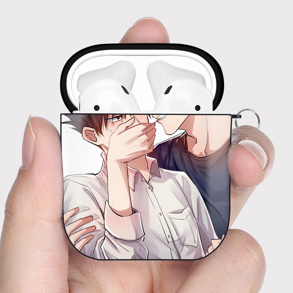 （画像用） SPY×FAMILY间谍家家酒 AirPods 第2世代保護ケース ハードシェル ブラック 耐衝撃・防指紋・カラビナ付き