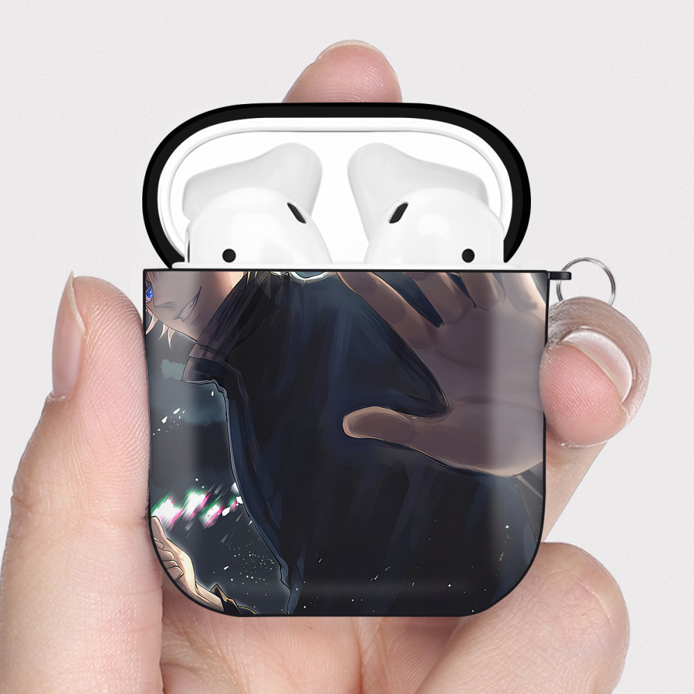 （画像用） SPY×FAMILY间谍家家酒 AirPods 第2世代保護ケース ハードシェル ブラック 耐衝撃・防指紋・カラビナ付き