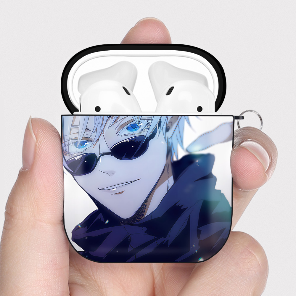 （画像用） SPY×FAMILY间谍家家酒 AirPods 第2世代保護ケース ハードシェル ブラック 耐衝撃・防指紋・カラビナ付き