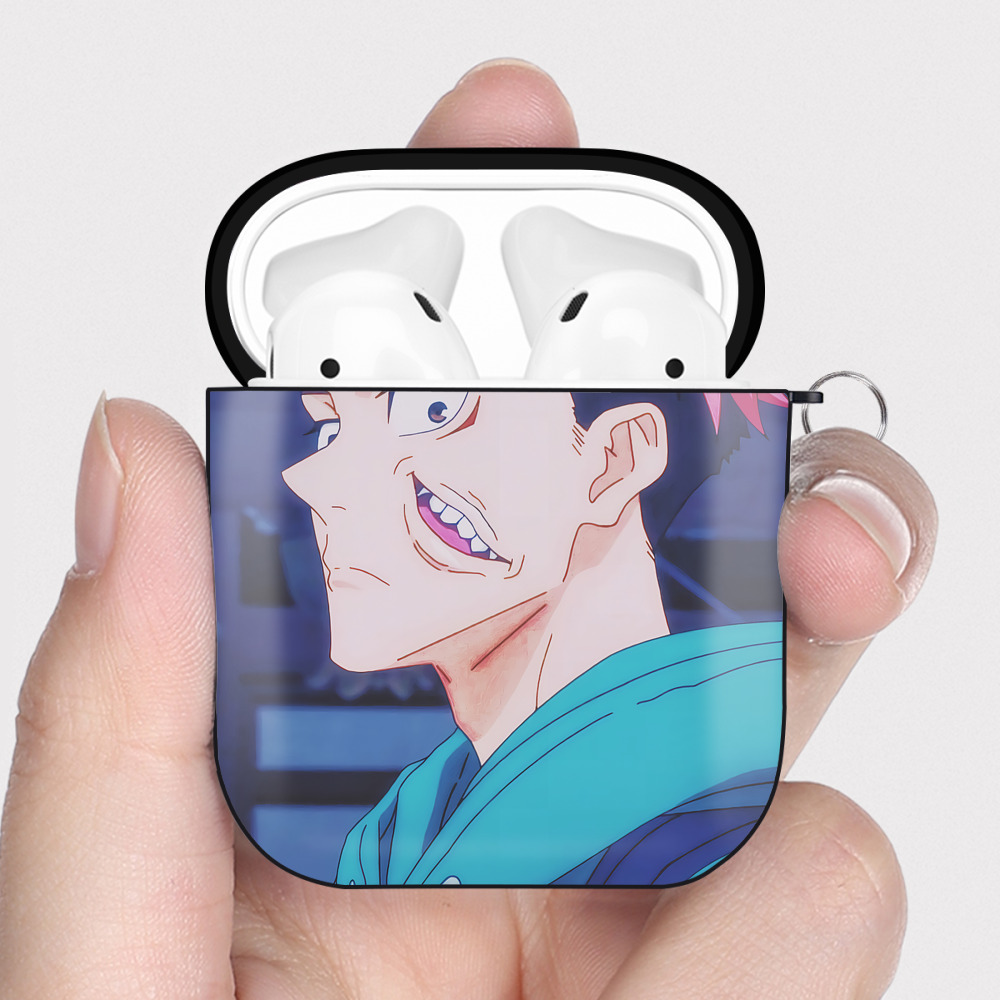 （画像用） SPY×FAMILY间谍家家酒 AirPods 第2世代保護ケース ハードシェル ブラック 耐衝撃・防指紋・カラビナ付き