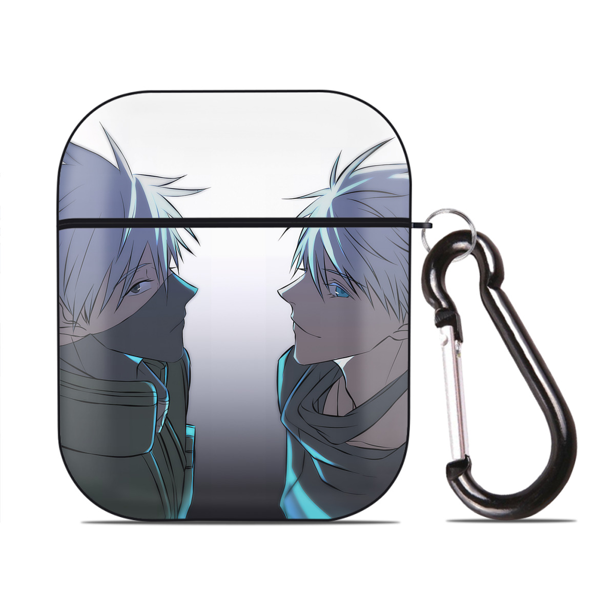 （画像用） SPY×FAMILY间谍家家酒 AirPods 第2世代保護ケース ハードシェル ブラック 耐衝撃・防指紋・カラビナ付き
