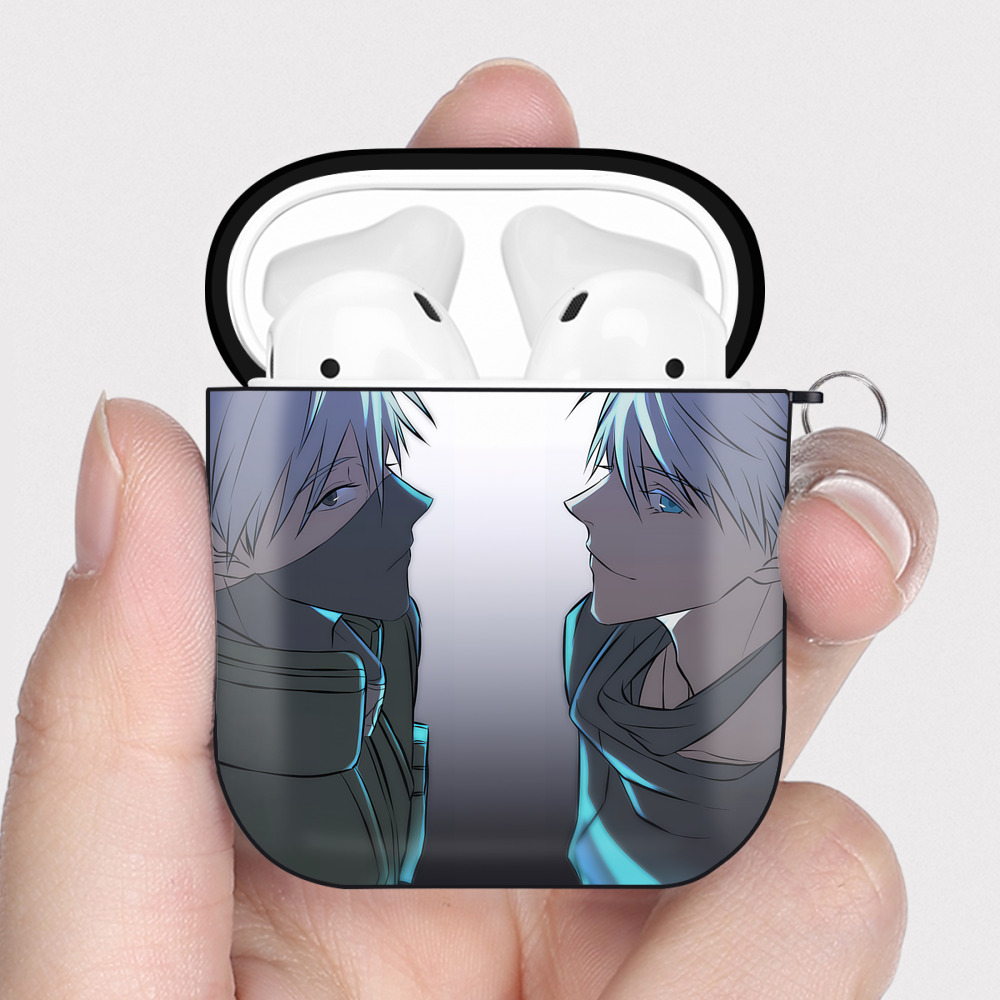 （画像用） SPY×FAMILY间谍家家酒 AirPods 第2世代保護ケース ハードシェル ブラック 耐衝撃・防指紋・カラビナ付き