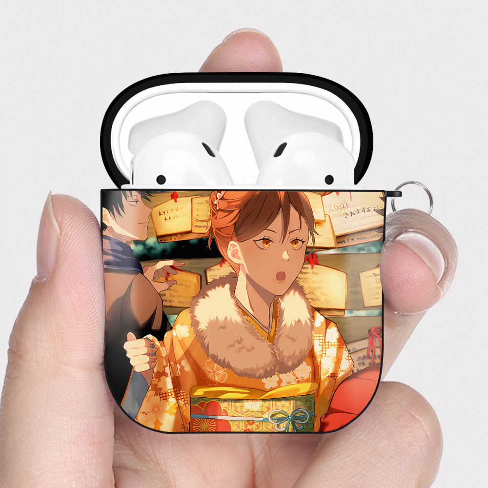 （画像用） SPY×FAMILY间谍家家酒 AirPods 第2世代保護ケース ハードシェル ブラック 耐衝撃・防指紋・カラビナ付き