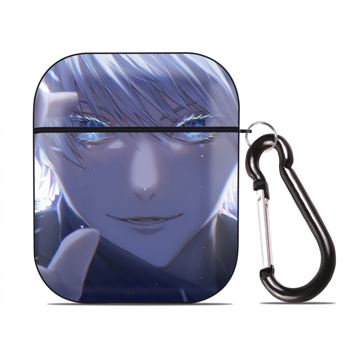 （画像用） SPY×FAMILY间谍家家酒 AirPods 第2世代保護ケース ハードシェル ブラック 耐衝撃・防指紋・カラビナ付き