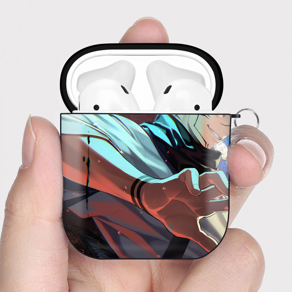 （画像用） SPY×FAMILY间谍家家酒 AirPods 第2世代保護ケース ハードシェル ブラック 耐衝撃・防指紋・カラビナ付き