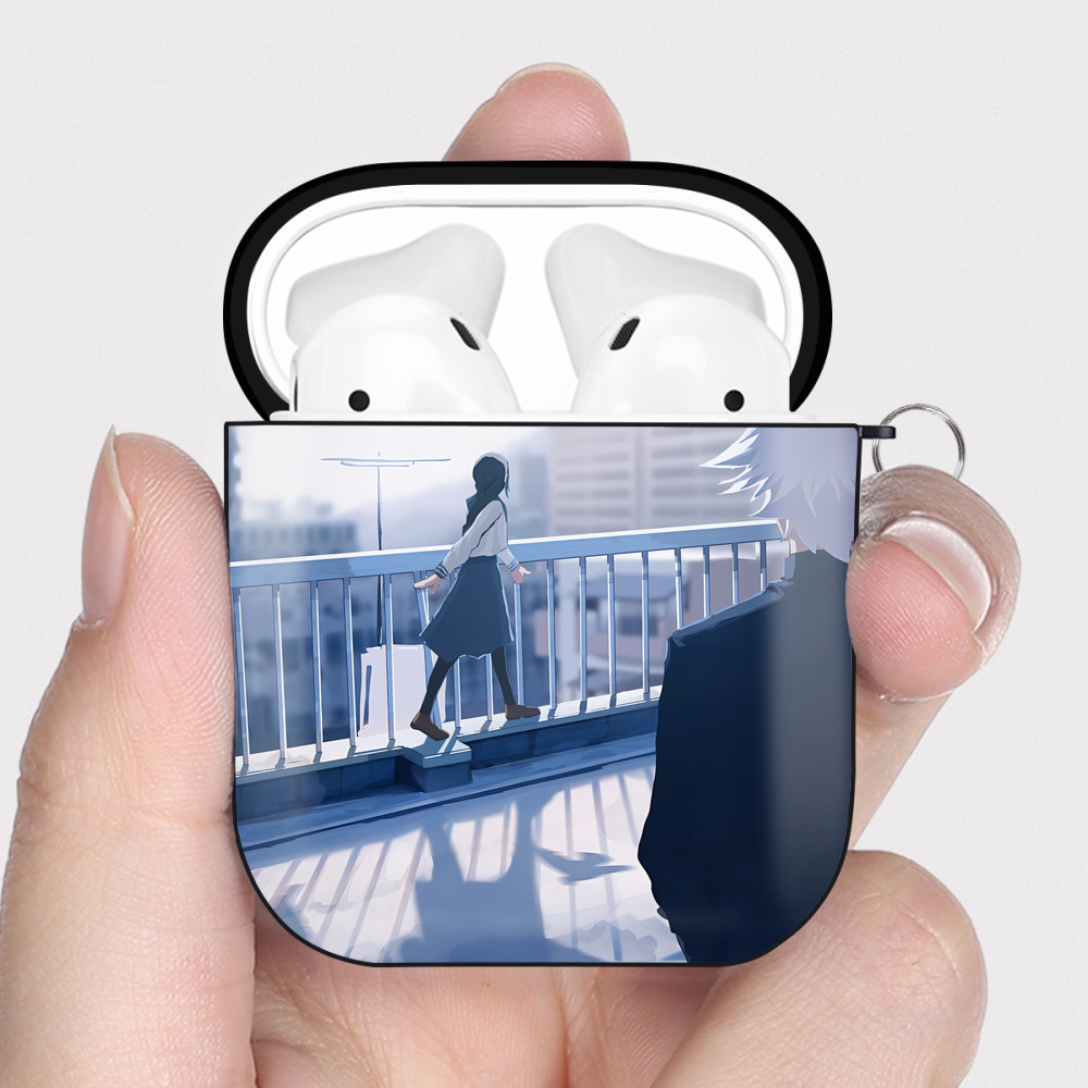 （画像用） SPY×FAMILY间谍家家酒 AirPods 第2世代保護ケース ハードシェル ブラック 耐衝撃・防指紋・カラビナ付き