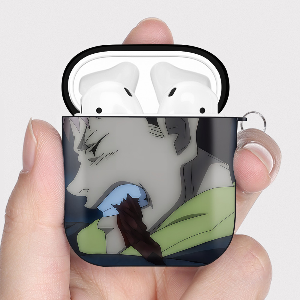 （画像用） SPY×FAMILY间谍家家酒 AirPods 第2世代保護ケース ハードシェル ブラック 耐衝撃・防指紋・カラビナ付き