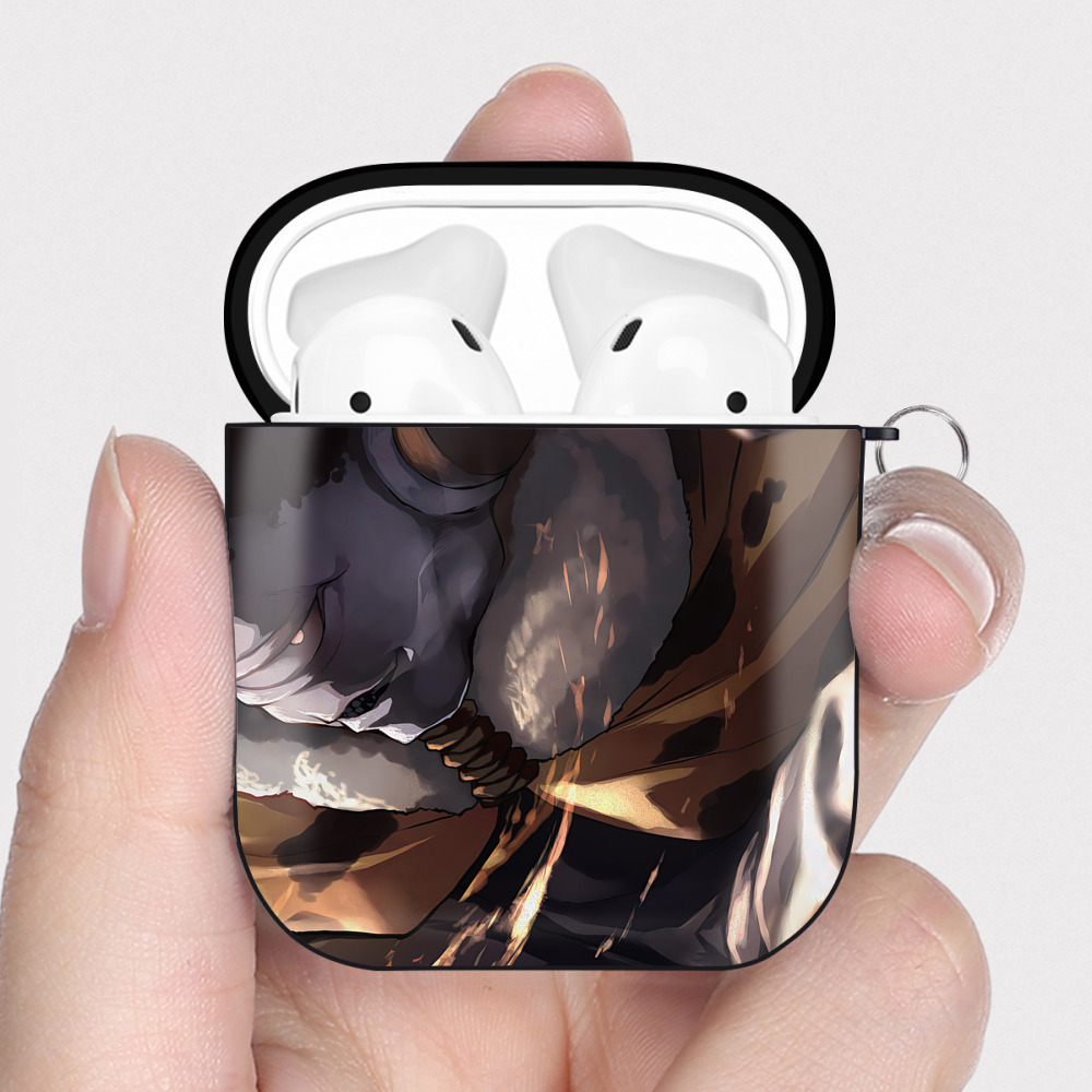 （画像用） SPY×FAMILY间谍家家酒 AirPods 第2世代保護ケース ハードシェル ブラック 耐衝撃・防指紋・カラビナ付き