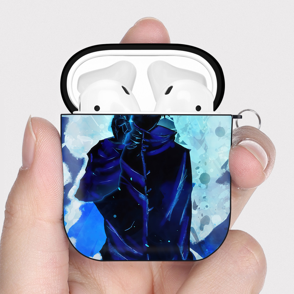 （画像用） SPY×FAMILY间谍家家酒 AirPods 第2世代保護ケース ハードシェル ブラック 耐衝撃・防指紋・カラビナ付き