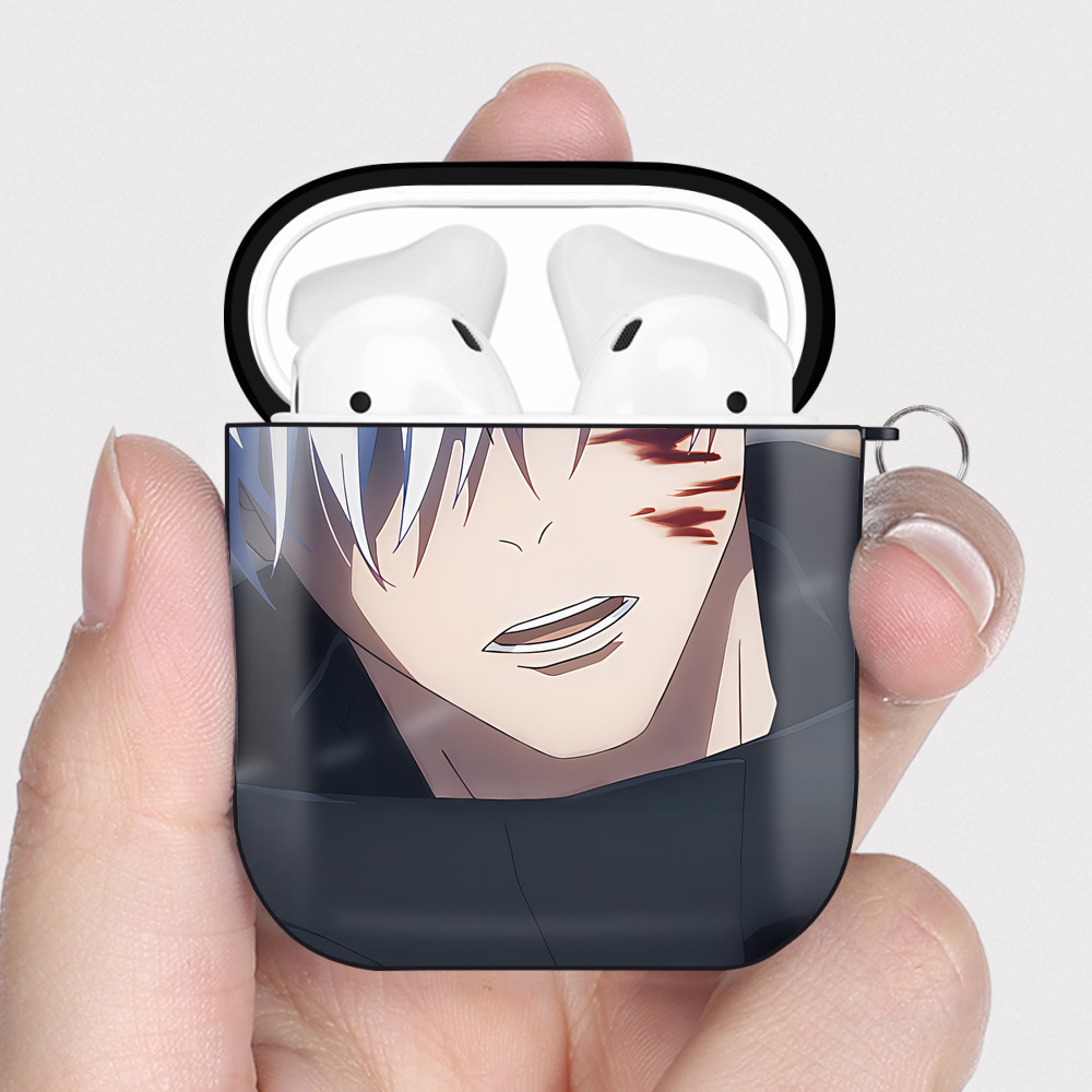 （画像用） SPY×FAMILY间谍家家酒 AirPods 第2世代保護ケース ハードシェル ブラック 耐衝撃・防指紋・カラビナ付き