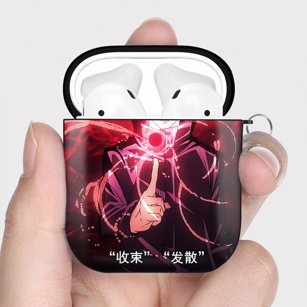 （画像用） SPY×FAMILY间谍家家酒 AirPods 第2世代保護ケース ハードシェル ブラック 耐衝撃・防指紋・カラビナ付き