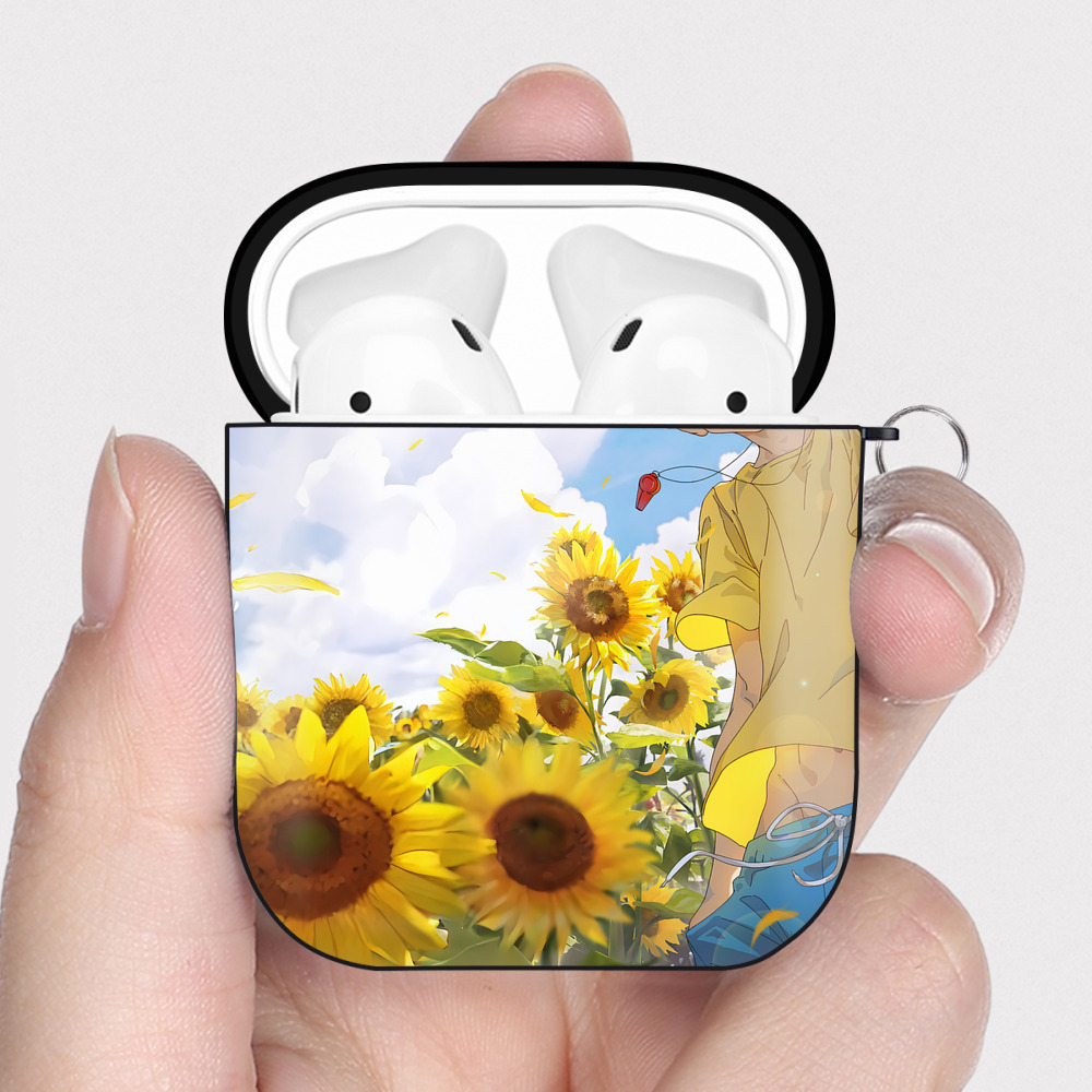（画像用） SPY×FAMILY间谍家家酒 AirPods 第2世代保護ケース ハードシェル ブラック 耐衝撃・防指紋・カラビナ付き