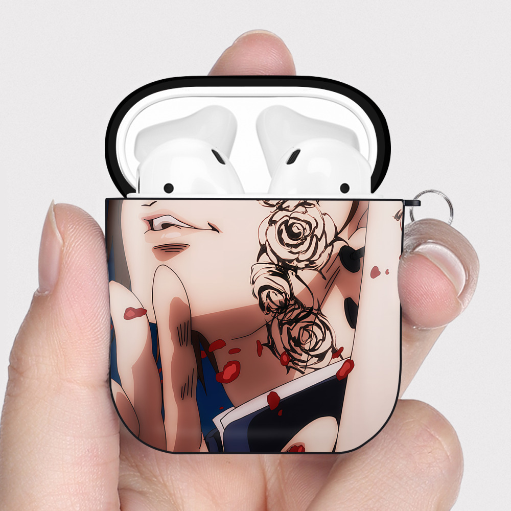 （画像用） SPY×FAMILY间谍家家酒 AirPods 第2世代保護ケース ハードシェル ブラック 耐衝撃・防指紋・カラビナ付き