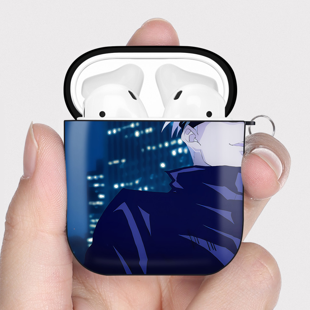 （画像用） SPY×FAMILY间谍家家酒 AirPods 第2世代保護ケース ハードシェル ブラック 耐衝撃・防指紋・カラビナ付き