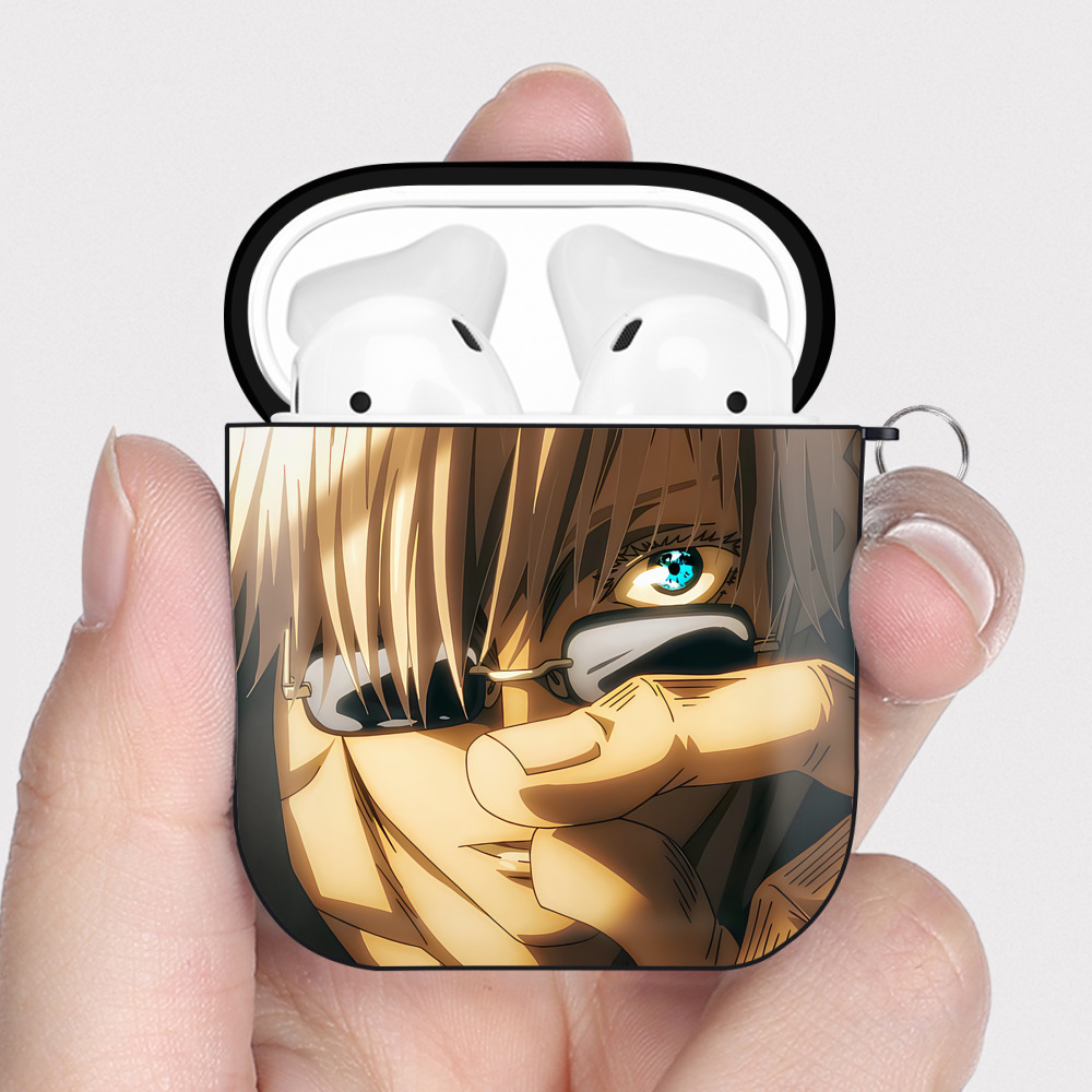 （画像用） SPY×FAMILY间谍家家酒 AirPods 第2世代保護ケース ハードシェル ブラック 耐衝撃・防指紋・カラビナ付き
