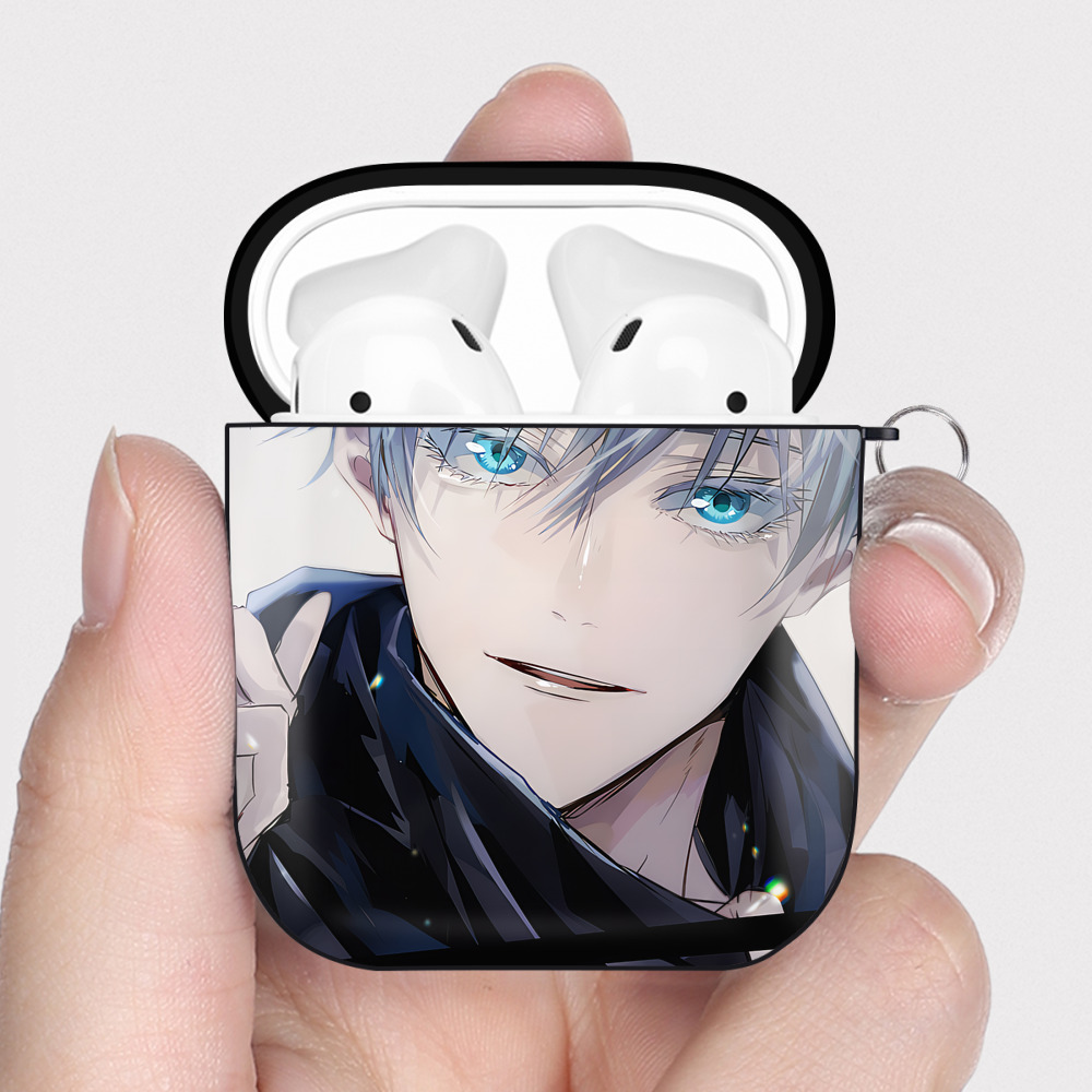 （画像用） SPY×FAMILY间谍家家酒 AirPods 第2世代保護ケース ハードシェル ブラック 耐衝撃・防指紋・カラビナ付き