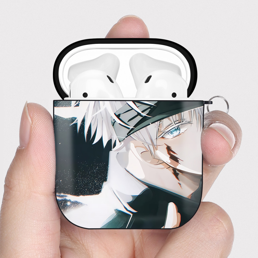 （画像用） SPY×FAMILY间谍家家酒 AirPods 第2世代保護ケース ハードシェル ブラック 耐衝撃・防指紋・カラビナ付き
