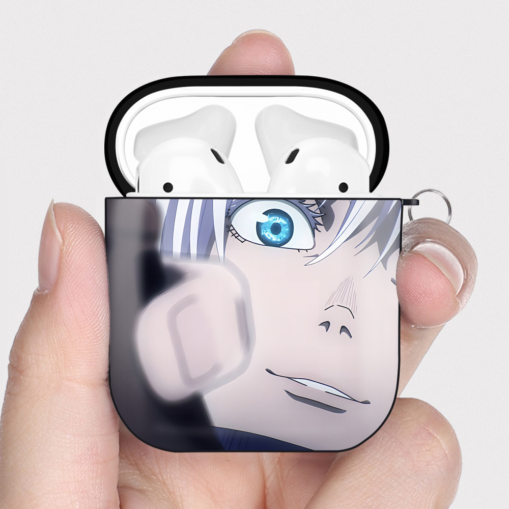 （画像用） SPY×FAMILY间谍家家酒 AirPods 第2世代保護ケース ハードシェル ブラック 耐衝撃・防指紋・カラビナ付き