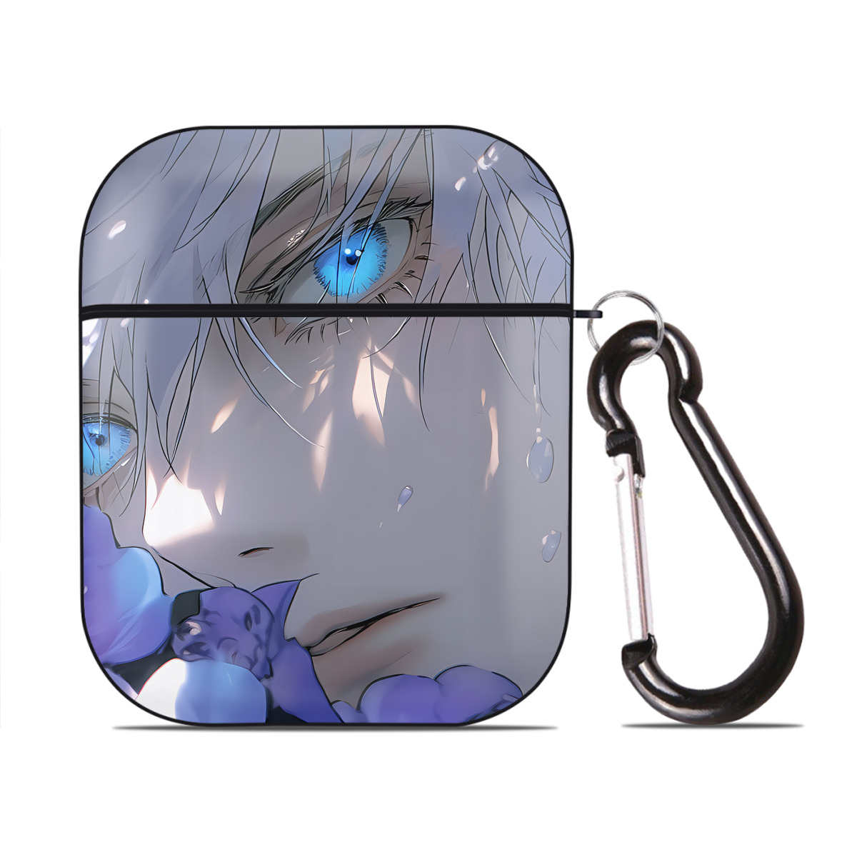 （画像用） SPY×FAMILY间谍家家酒 AirPods 第2世代保護ケース ハードシェル ブラック 耐衝撃・防指紋・カラビナ付き
