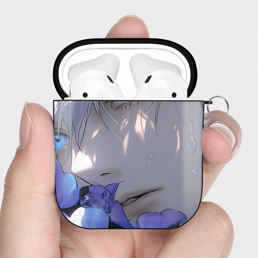 （画像用） SPY×FAMILY间谍家家酒 AirPods 第2世代保護ケース ハードシェル ブラック 耐衝撃・防指紋・カラビナ付き