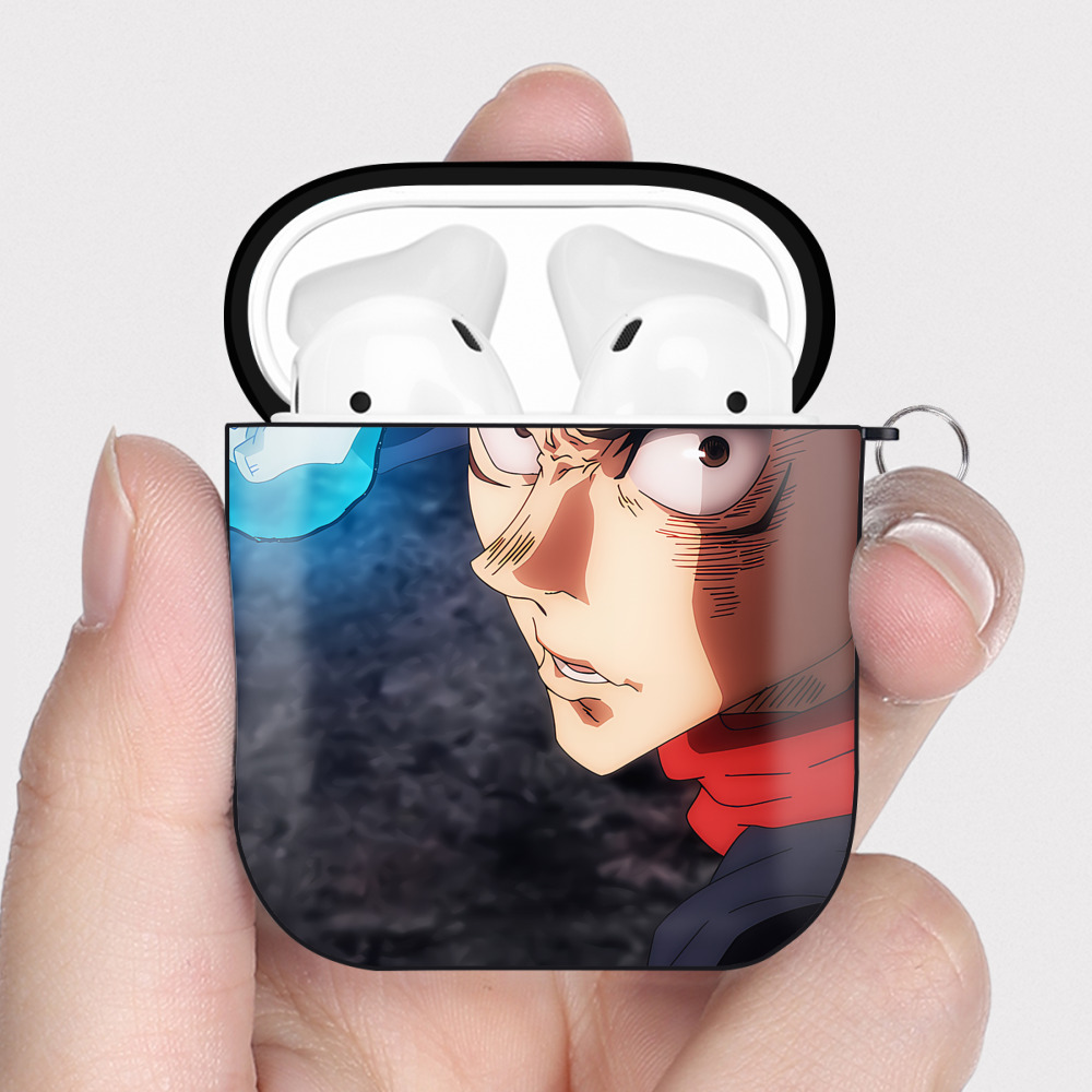 （画像用） SPY×FAMILY间谍家家酒 AirPods 第2世代保護ケース ハードシェル ブラック 耐衝撃・防指紋・カラビナ付き