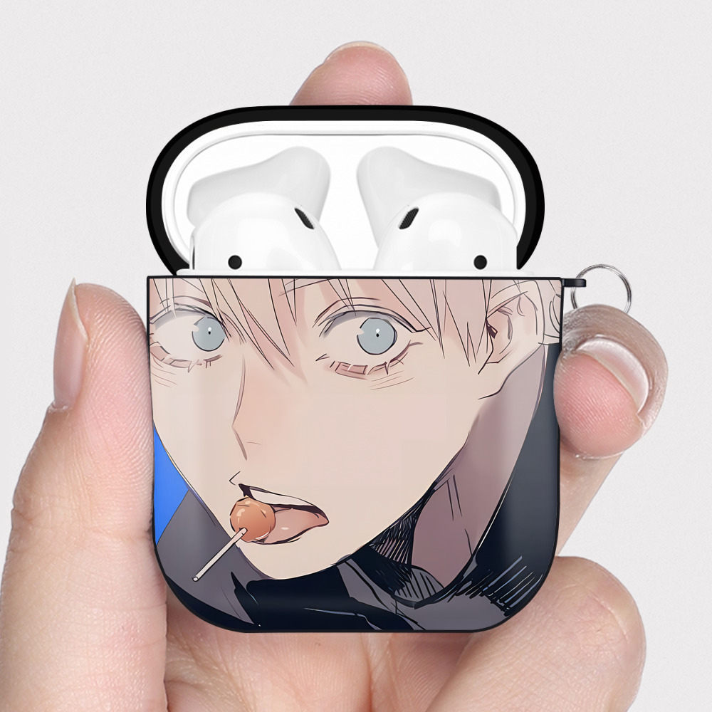 （画像用） SPY×FAMILY间谍家家酒 AirPods 第2世代保護ケース ハードシェル ブラック 耐衝撃・防指紋・カラビナ付き