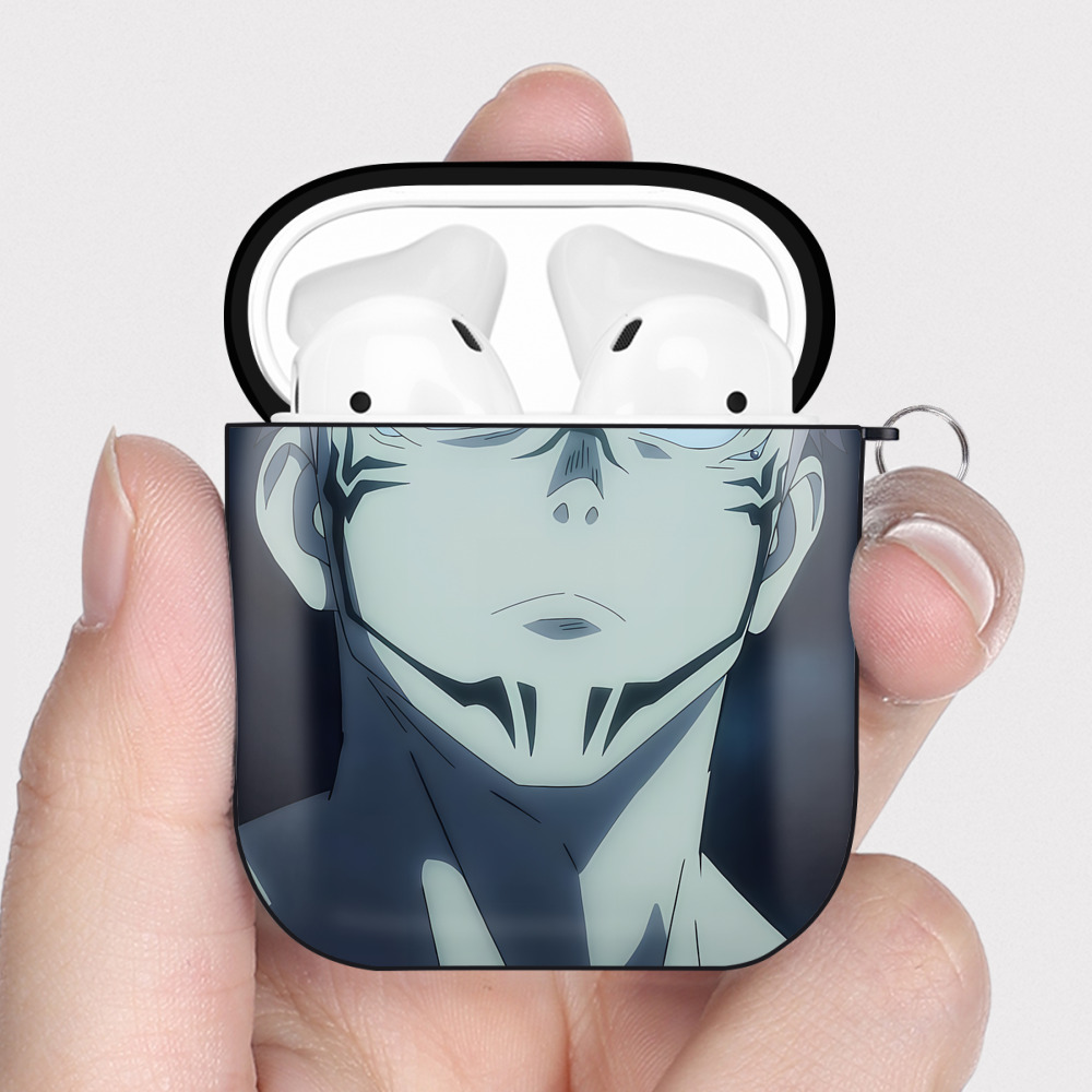 （画像用） SPY×FAMILY间谍家家酒 AirPods 第2世代保護ケース ハードシェル ブラック 耐衝撃・防指紋・カラビナ付き