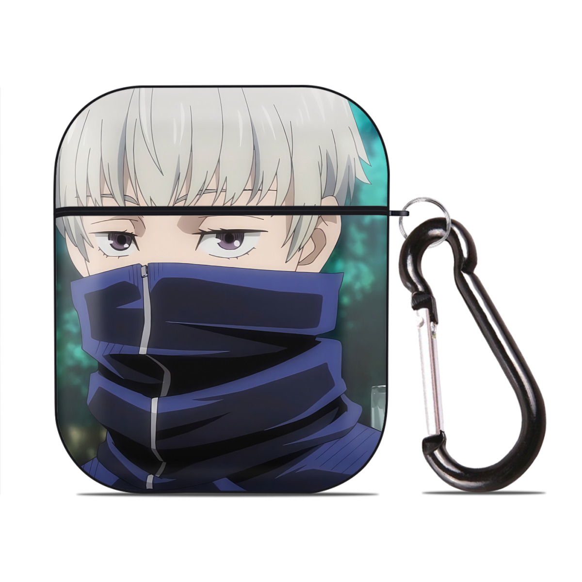 （画像用） SPY×FAMILY间谍家家酒 AirPods 第2世代保護ケース ハードシェル ブラック 耐衝撃・防指紋・カラビナ付き