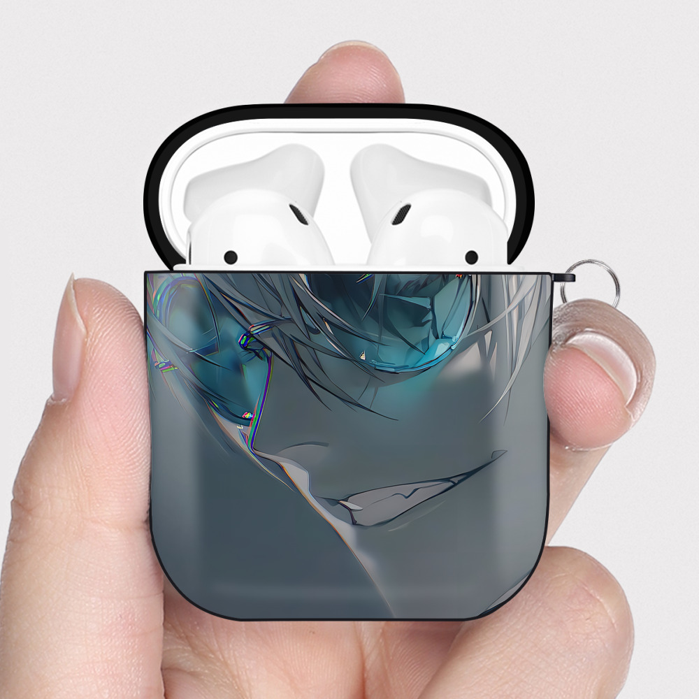 （画像用） SPY×FAMILY间谍家家酒 AirPods 第2世代保護ケース ハードシェル ブラック 耐衝撃・防指紋・カラビナ付き