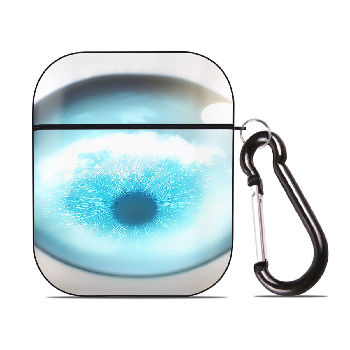 （画像用） SPY×FAMILY间谍家家酒 AirPods 第2世代保護ケース ハードシェル ブラック 耐衝撃・防指紋・カラビナ付き