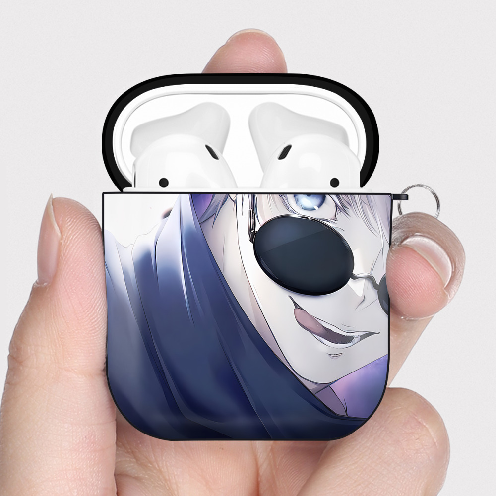 （画像用） SPY×FAMILY间谍家家酒 AirPods 第2世代保護ケース ハードシェル ブラック 耐衝撃・防指紋・カラビナ付き