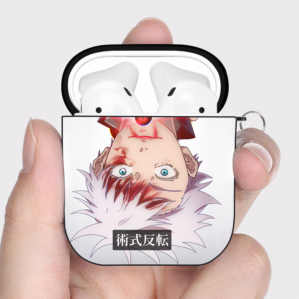 （画像用） SPY×FAMILY间谍家家酒 AirPods 第2世代保護ケース ハードシェル ブラック 耐衝撃・防指紋・カラビナ付き