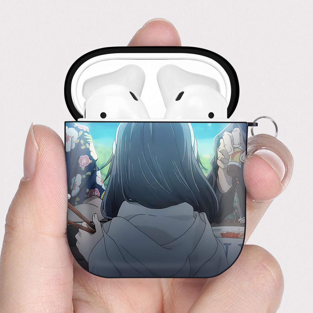 （画像用） SPY×FAMILY间谍家家酒 AirPods 第2世代保護ケース ハードシェル ブラック 耐衝撃・防指紋・カラビナ付き