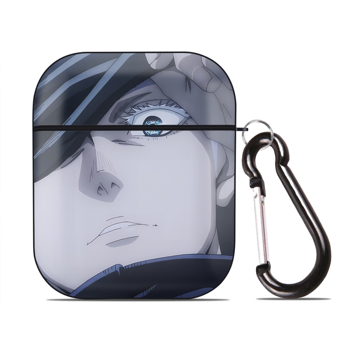 （画像用） SPY×FAMILY间谍家家酒 AirPods 第2世代保護ケース ハードシェル ブラック 耐衝撃・防指紋・カラビナ付き