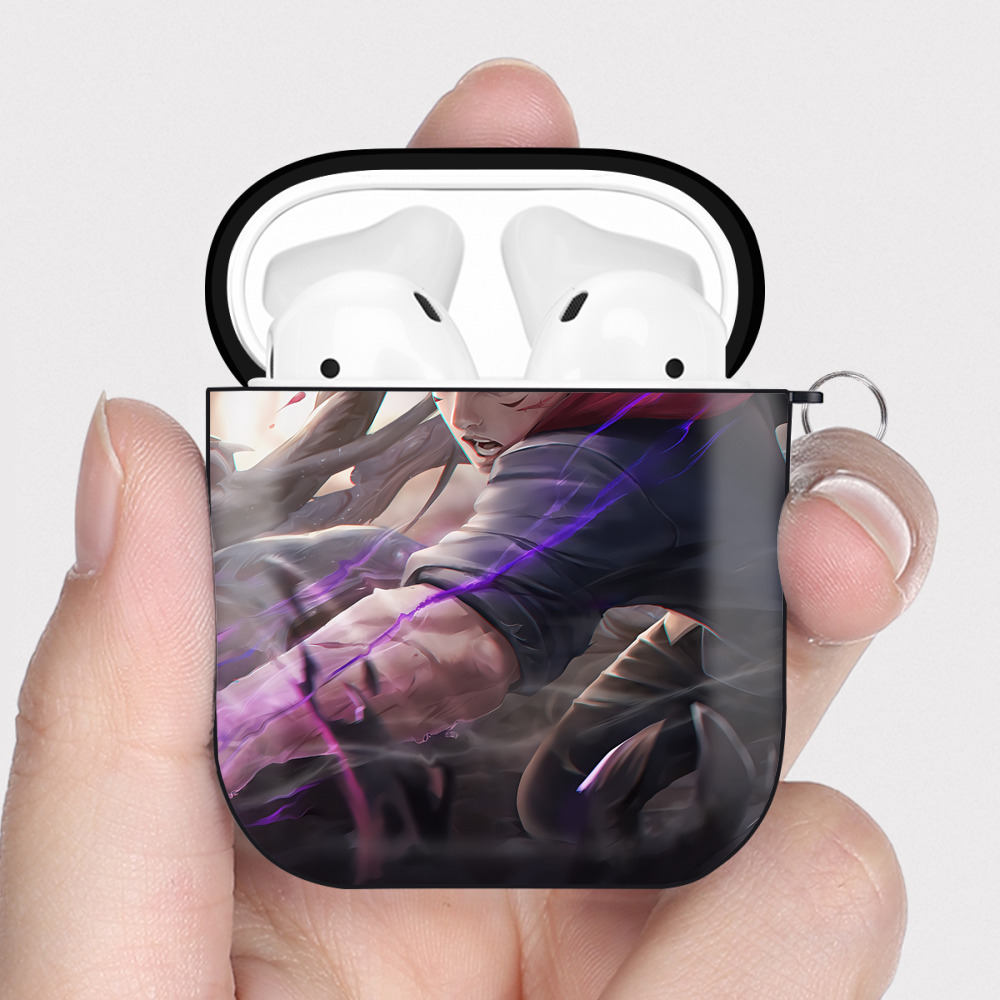 （画像用） SPY×FAMILY间谍家家酒 AirPods 第2世代保護ケース ハードシェル ブラック 耐衝撃・防指紋・カラビナ付き