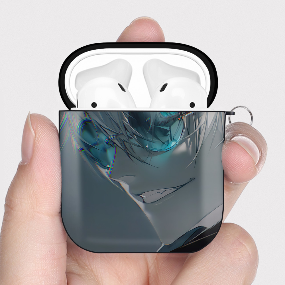 （画像用） SPY×FAMILY间谍家家酒 AirPods 第2世代保護ケース ハードシェル ブラック 耐衝撃・防指紋・カラビナ付き