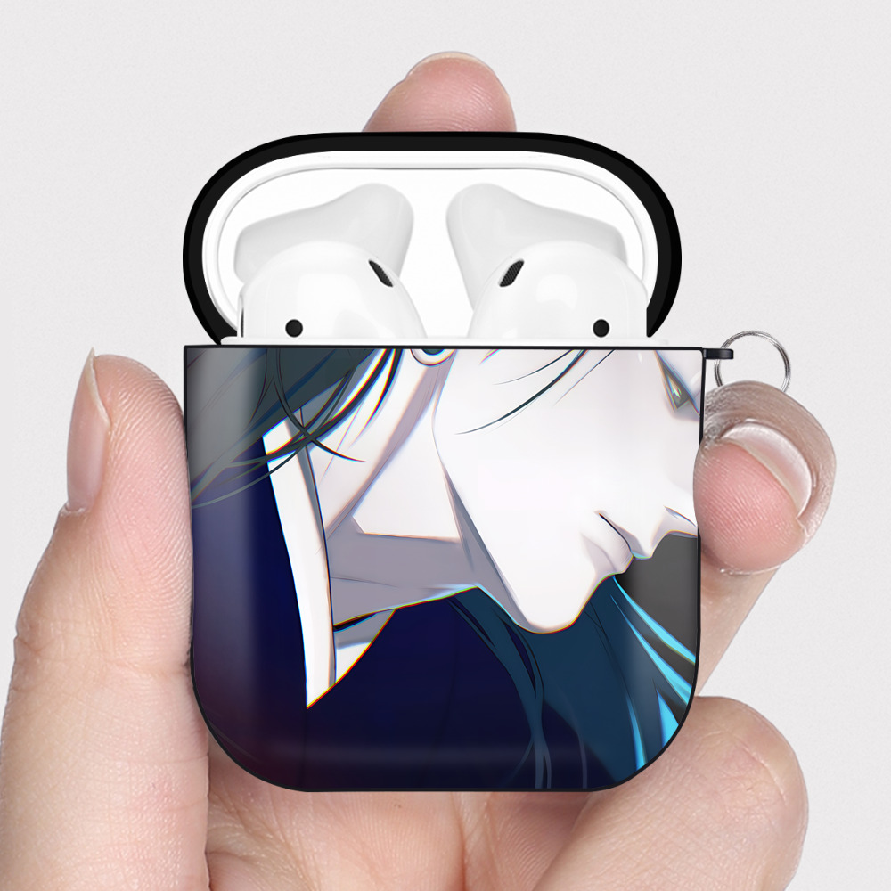 （画像用） SPY×FAMILY间谍家家酒 AirPods 第2世代保護ケース ハードシェル ブラック 耐衝撃・防指紋・カラビナ付き