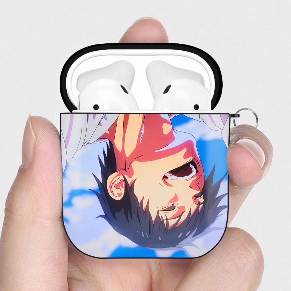 （画像用） SPY×FAMILY间谍家家酒 AirPods 第2世代保護ケース ハードシェル ブラック 耐衝撃・防指紋・カラビナ付き
