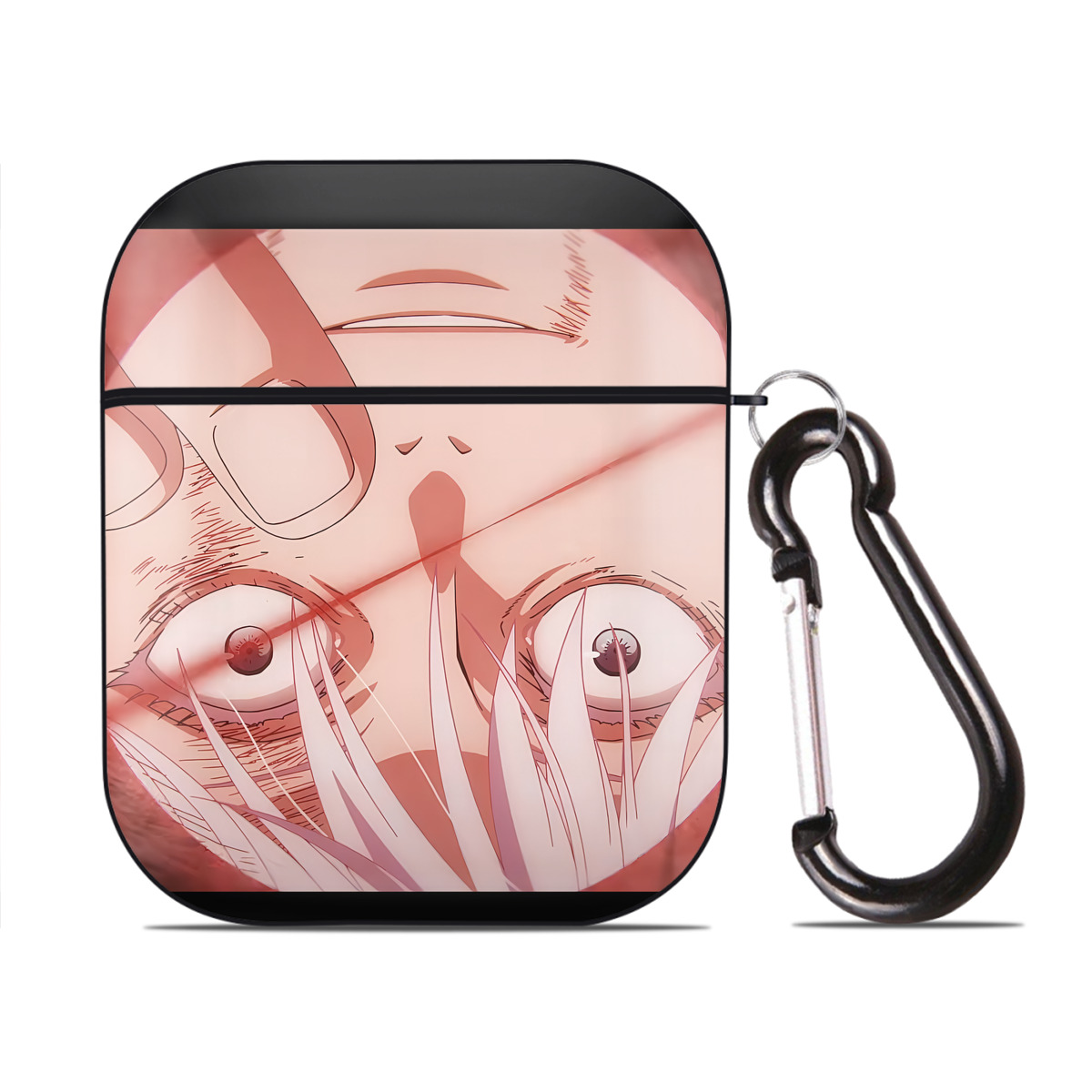 （画像用） SPY×FAMILY间谍家家酒 AirPods 第2世代保護ケース ハードシェル ブラック 耐衝撃・防指紋・カラビナ付き