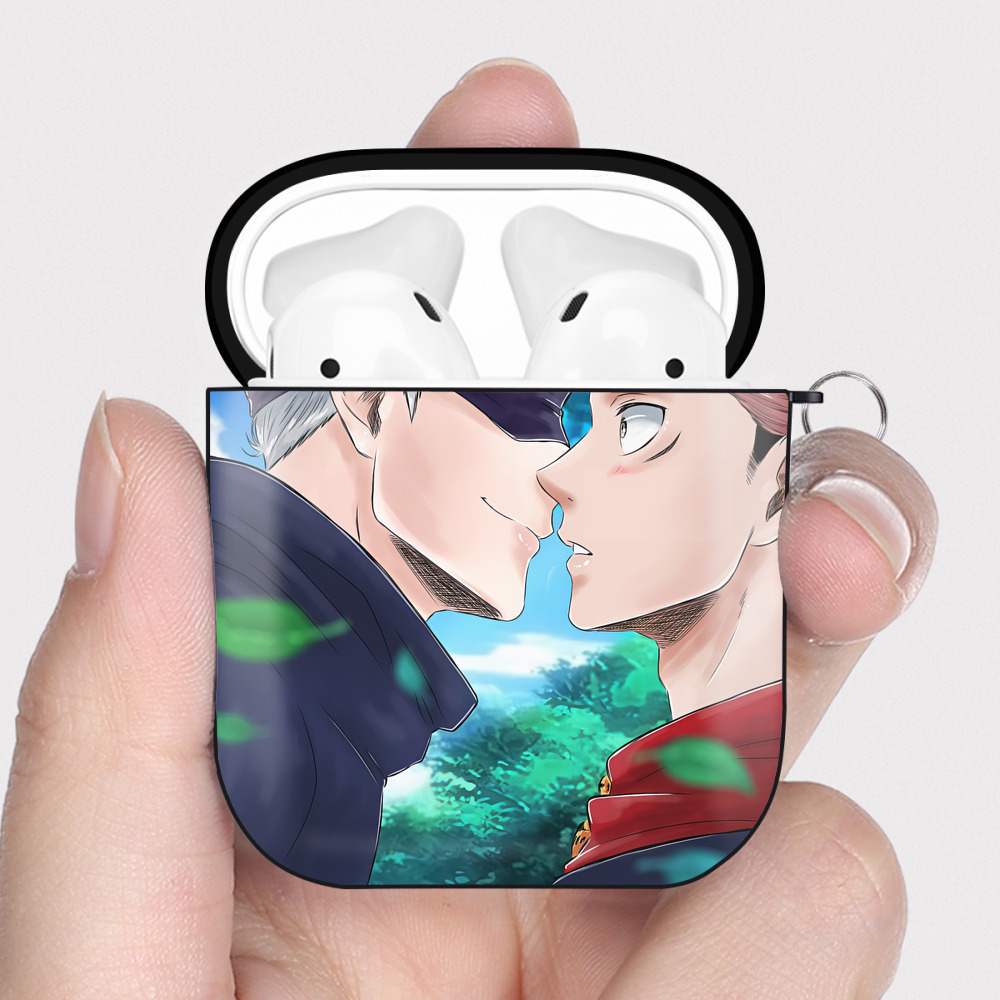 （画像用） SPY×FAMILY间谍家家酒 AirPods 第2世代保護ケース ハードシェル ブラック 耐衝撃・防指紋・カラビナ付き