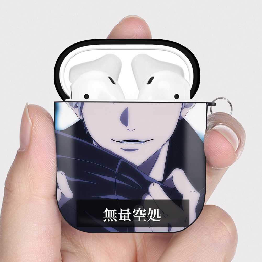 （画像用） SPY×FAMILY间谍家家酒 AirPods 第2世代保護ケース ハードシェル ブラック 耐衝撃・防指紋・カラビナ付き
