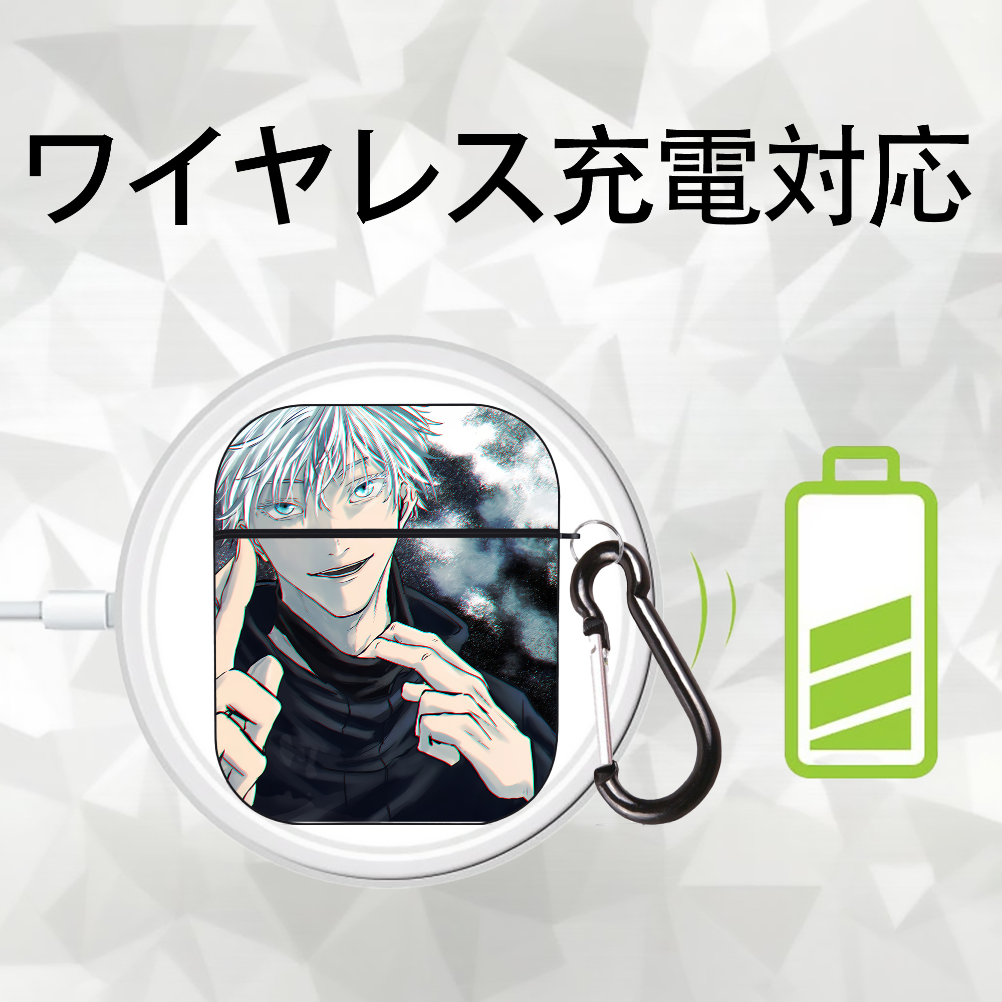 SPY×FAMILY间谍家家酒 AirPods 第2世代保護ケース ハードシェル ブラック 耐衝撃・防指紋・カラビナ付き