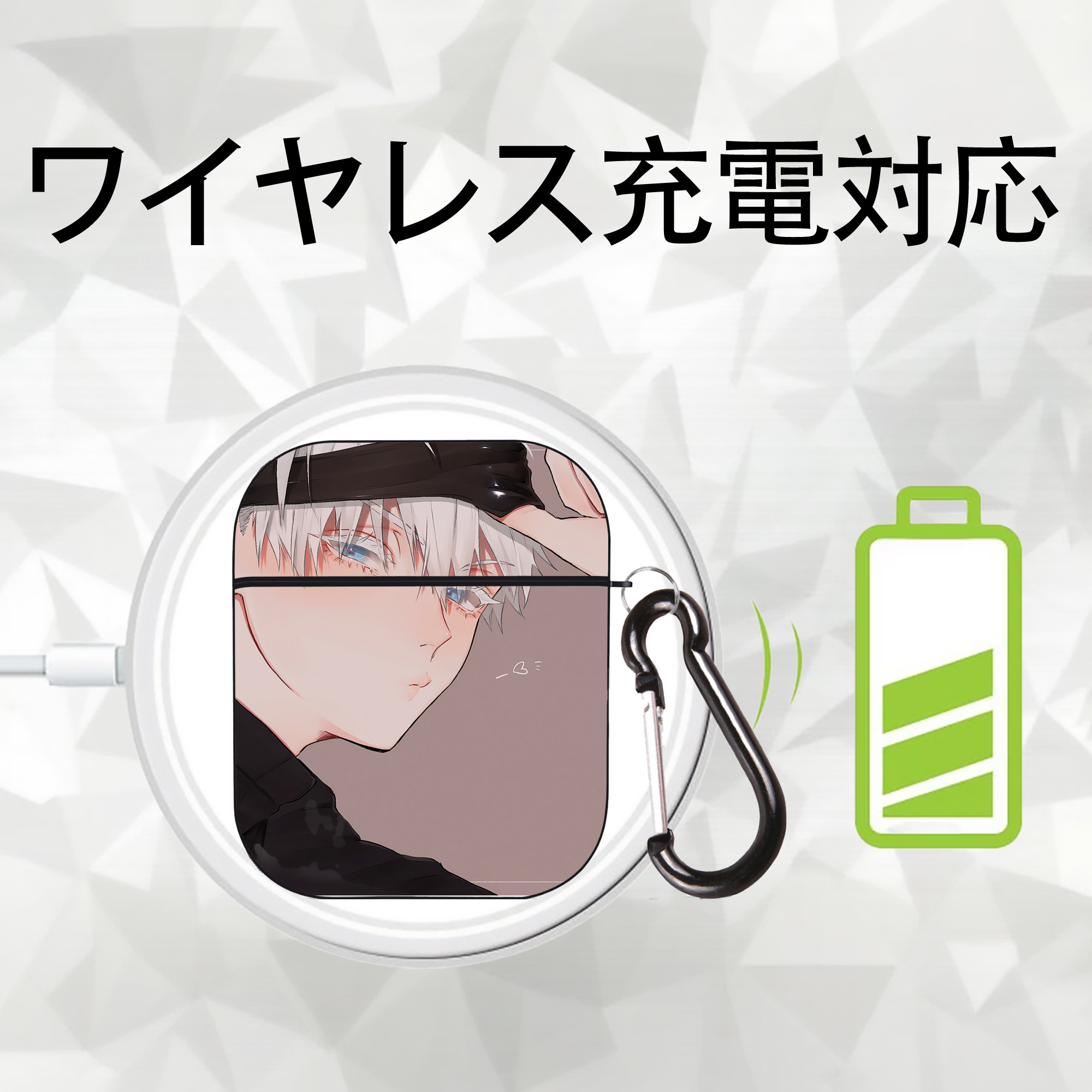 SPY×FAMILY间谍家家酒 AirPods 第2世代保護ケース ハードシェル ブラック 耐衝撃・防指紋・カラビナ付き
